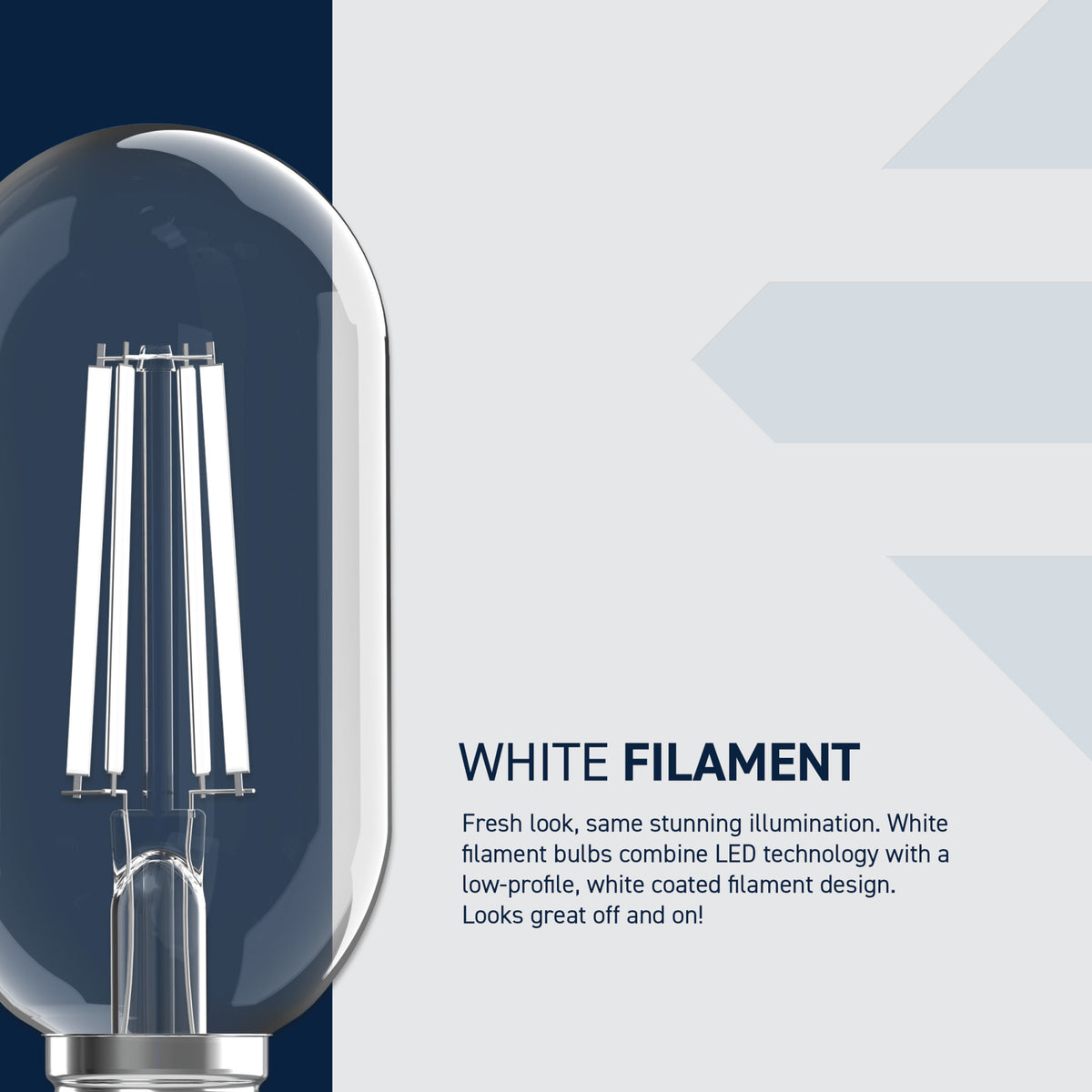 60W Replacement T18 White Filament Daylight Medium E26 Base Dimmable LED Light Bulb (2-Pack)