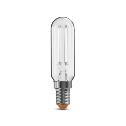 60W Replacement T8 White Filament Soft White Candelabra E12 Base Dimmable LED Light Bulb (2-Pack)