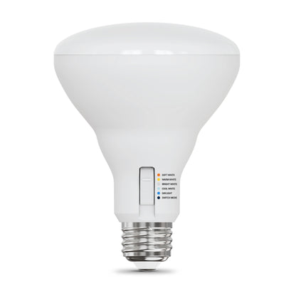 65W Replacement BR30 5 Shades + Switch Mode Medium E26 Base Dimmable LED Light Bulb (2-Pack)