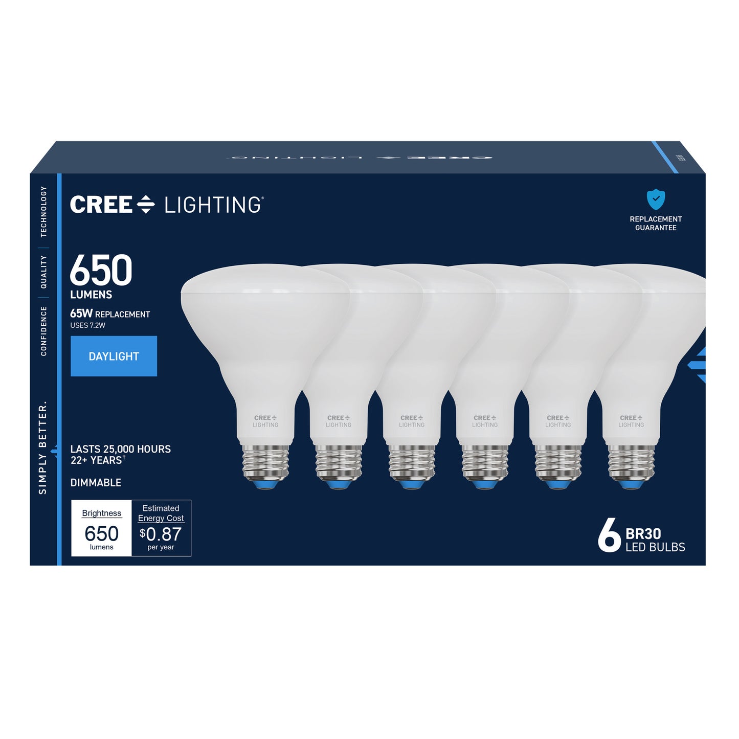 65W Replacement BR30 Daylight Medium E26 Base Dimmable LED Light Bulb (6-Pack)