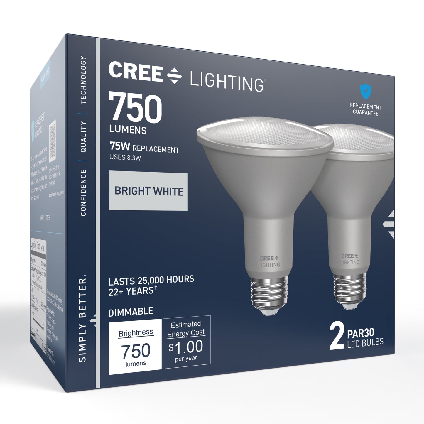 75W Replacement PAR30 Bright White Medium E26 Base Dimmable LED Light Bulb (2-Pack)