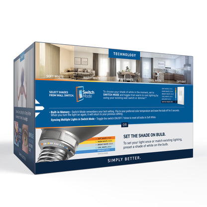 75W Replacement PAR30 5 Shades + Switch Mode Medium E26 Base Dimmable LED Light Bulb (2-Pack)