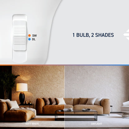 60W Replacement A19 Switchable White Medium E26 Base Dimmable LED Light Bulb (16-Pack)