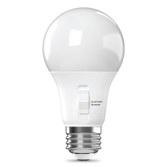 60W Replacement A19 Switchable White Medium E26 Base Dimmable LED Light Bulb (16-Pack)