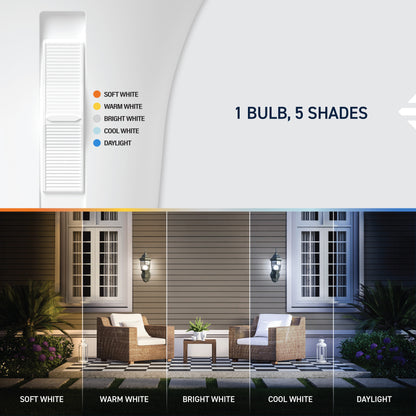 60W Replacement A19 Dusk to Dawn Switchable White Medium E26 Base Non-Dimmable LED Light Bulb