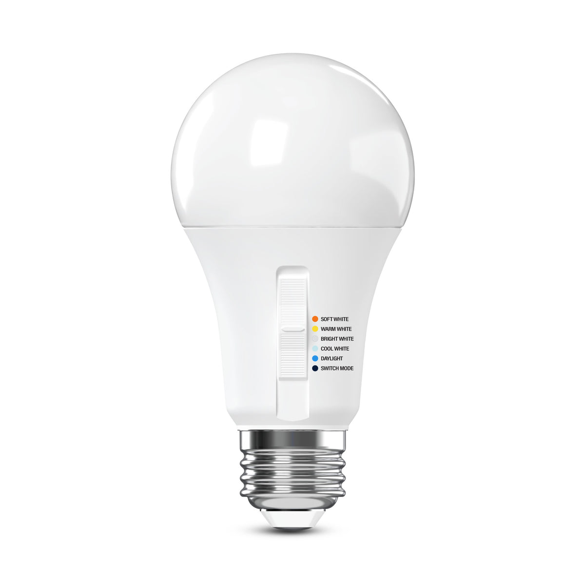 60W Replacement A19 5 Shades + Switch Mode Medium E26 Base Dimmable LED Light Bulb (4-Pack)
