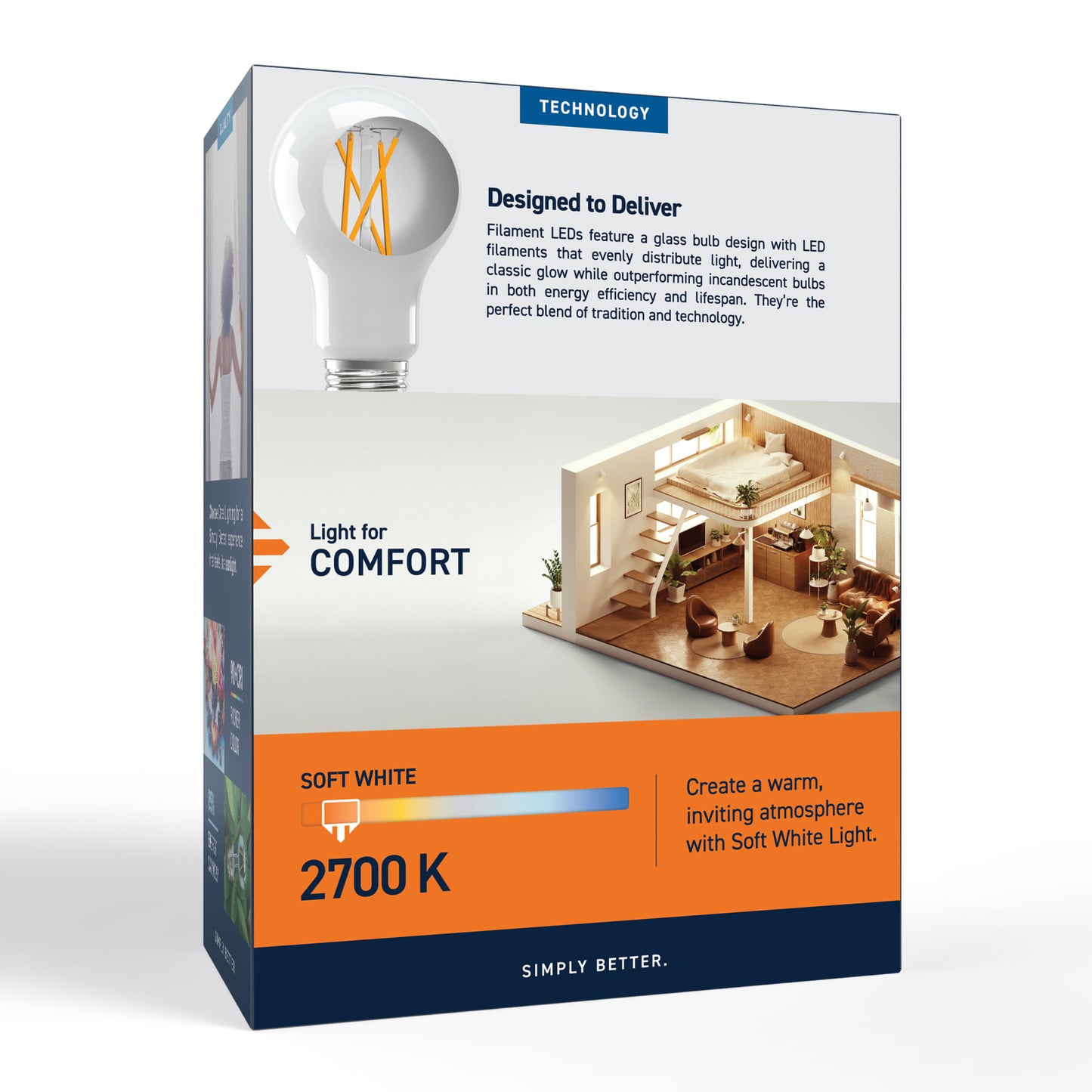 60W Replacement A19 Soft White Medium E26 Base Dimmable LED Light Bulb (4-Pack)