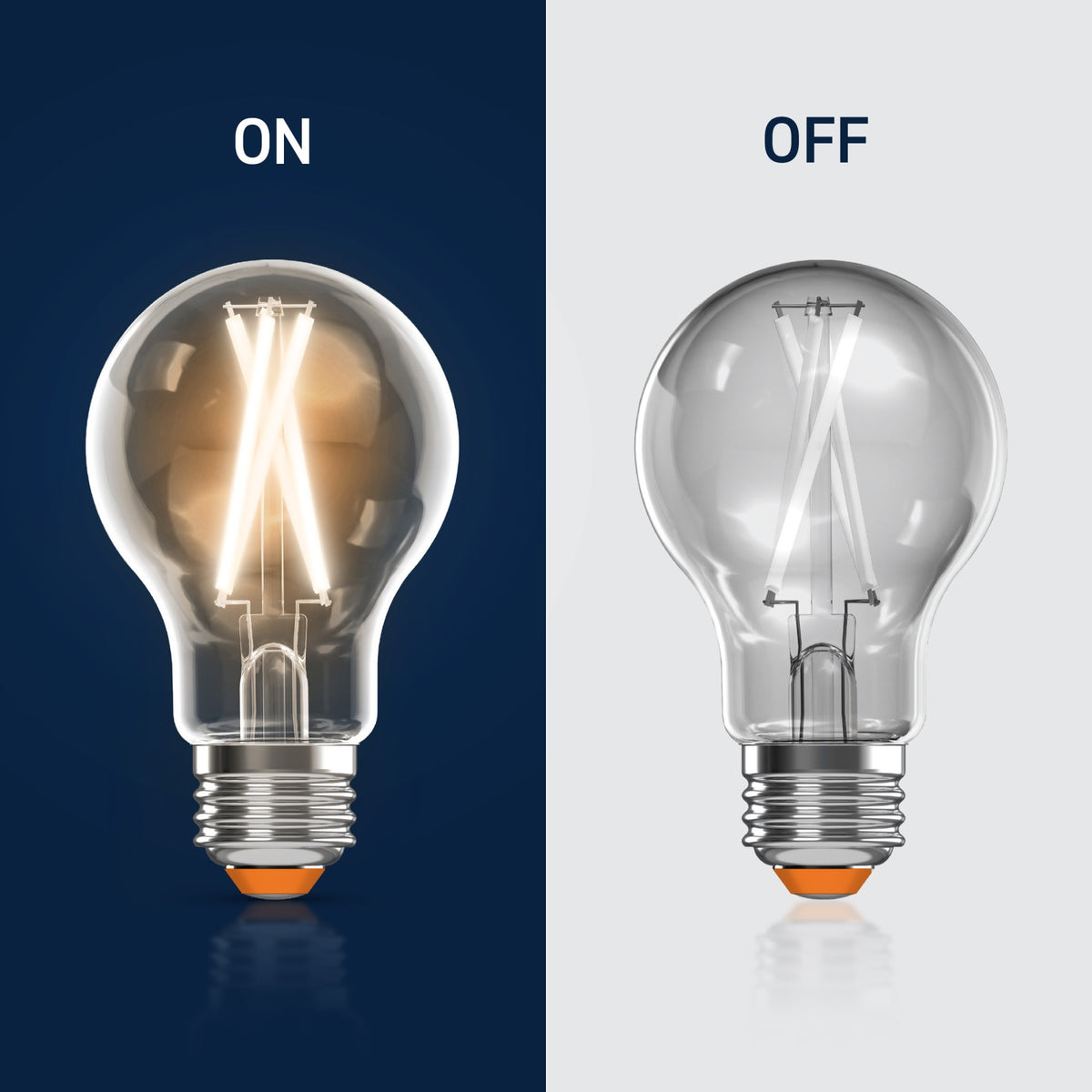 60W Replacement A19 White Filament Soft White Medium E26 Base Dimmable LED Light Bulb (4-Pack)