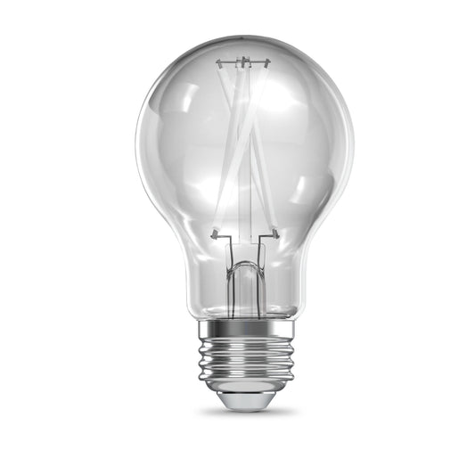 60W Replacement A19 White Filament Bright White Medium E26 Base Dimmable LED Light Bulb (4-Pack)