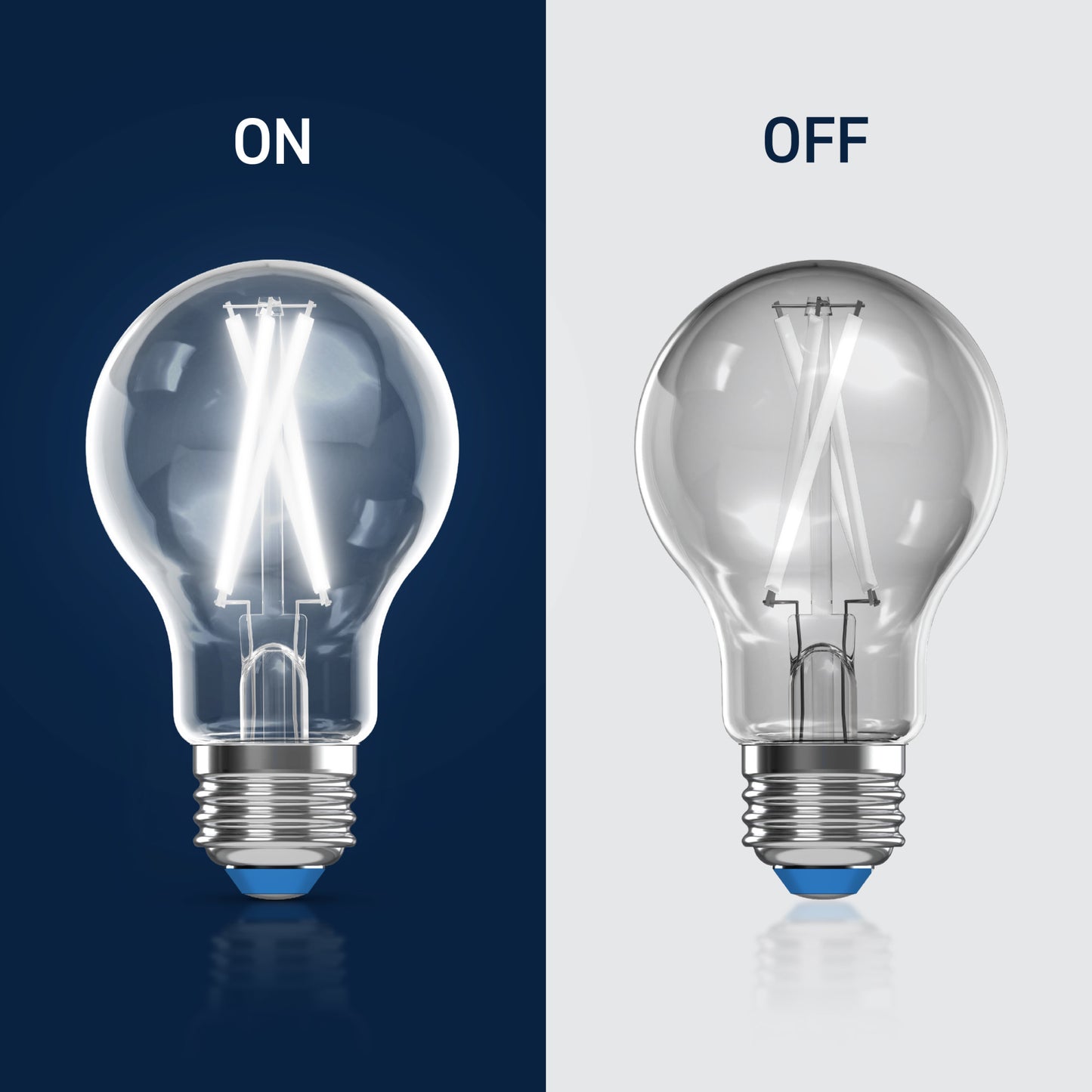 60W Replacement A19 White Filament Daylight Medium E26 Base Dimmable LED Light Bulb (4-Pack)