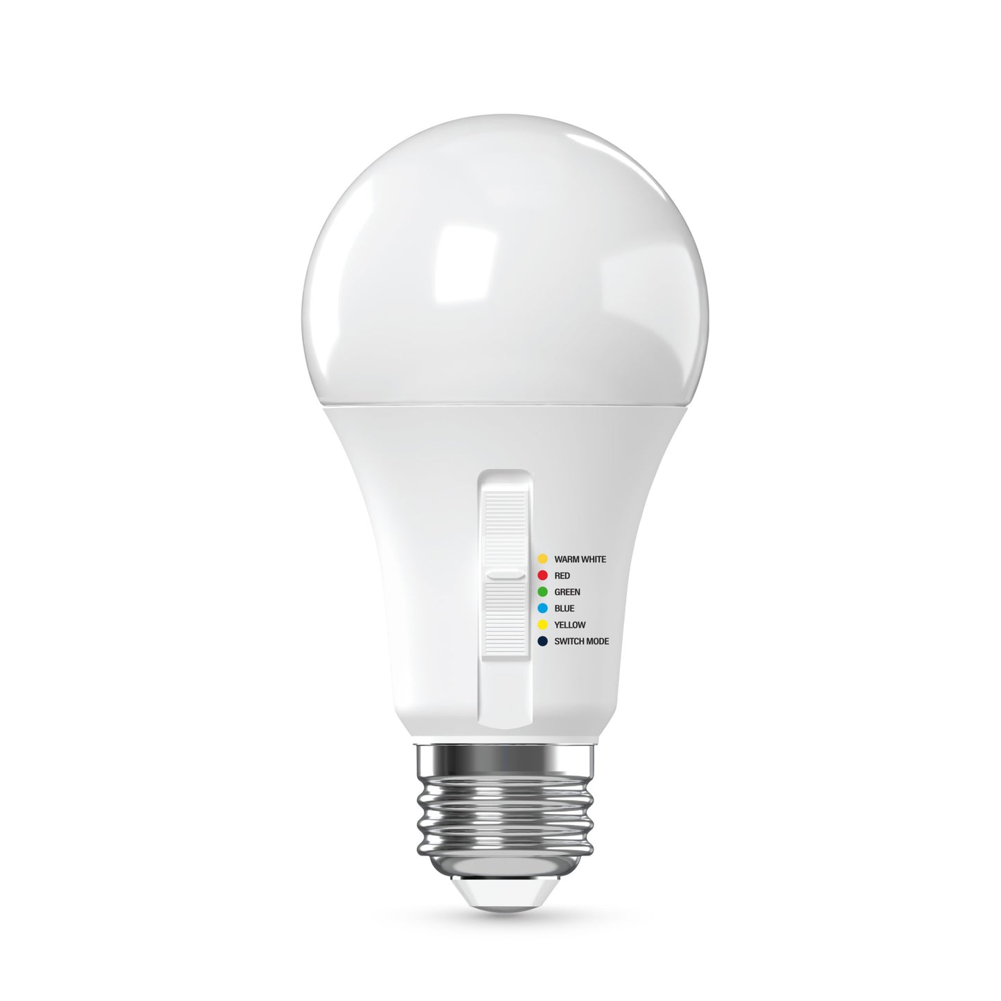 60W Replacement A19 Color Changing + White Medium E26 Base Non-Dimmable LED Party Light Bulb