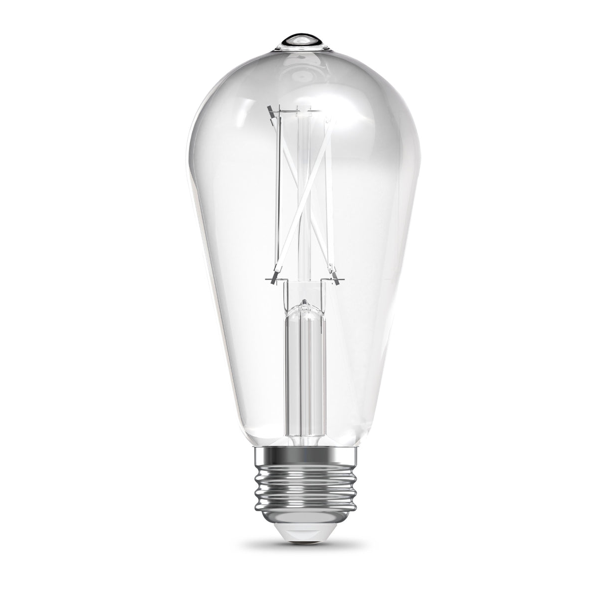 60W Replacement ST19 White Filament Switchable White Medium E26 Base Dimmable LED Light Bulb (2-Pack)