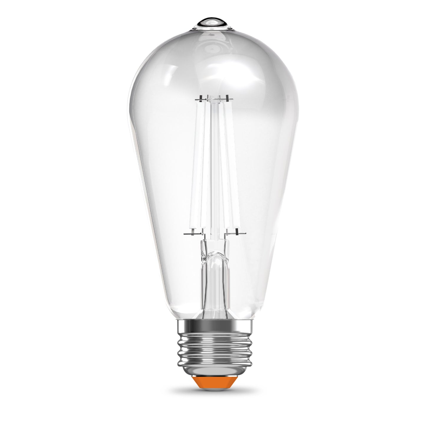 60W Replacement ST19 White Filament Soft White Medium E26 Base Dimmable LED Light Bulb (2-Pack)