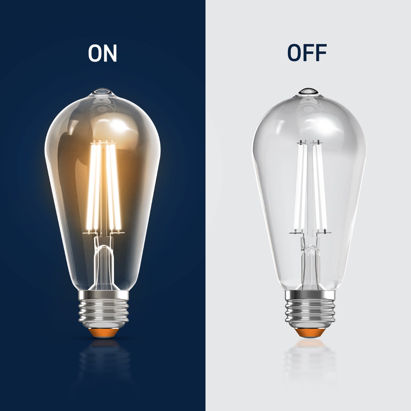 60W Replacement ST19 White Filament Soft White Medium E26 Base Dimmable LED Light Bulb (2-Pack)