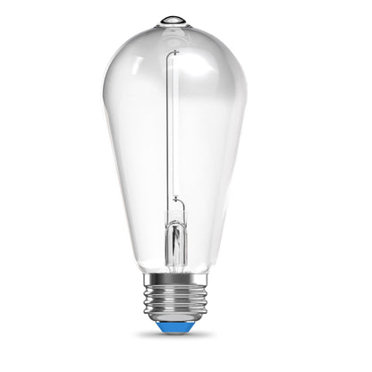 60W Replacement ST19 White Filament Daylight Medium E26 Base Dimmable LED Light Bulb (2-Pack)