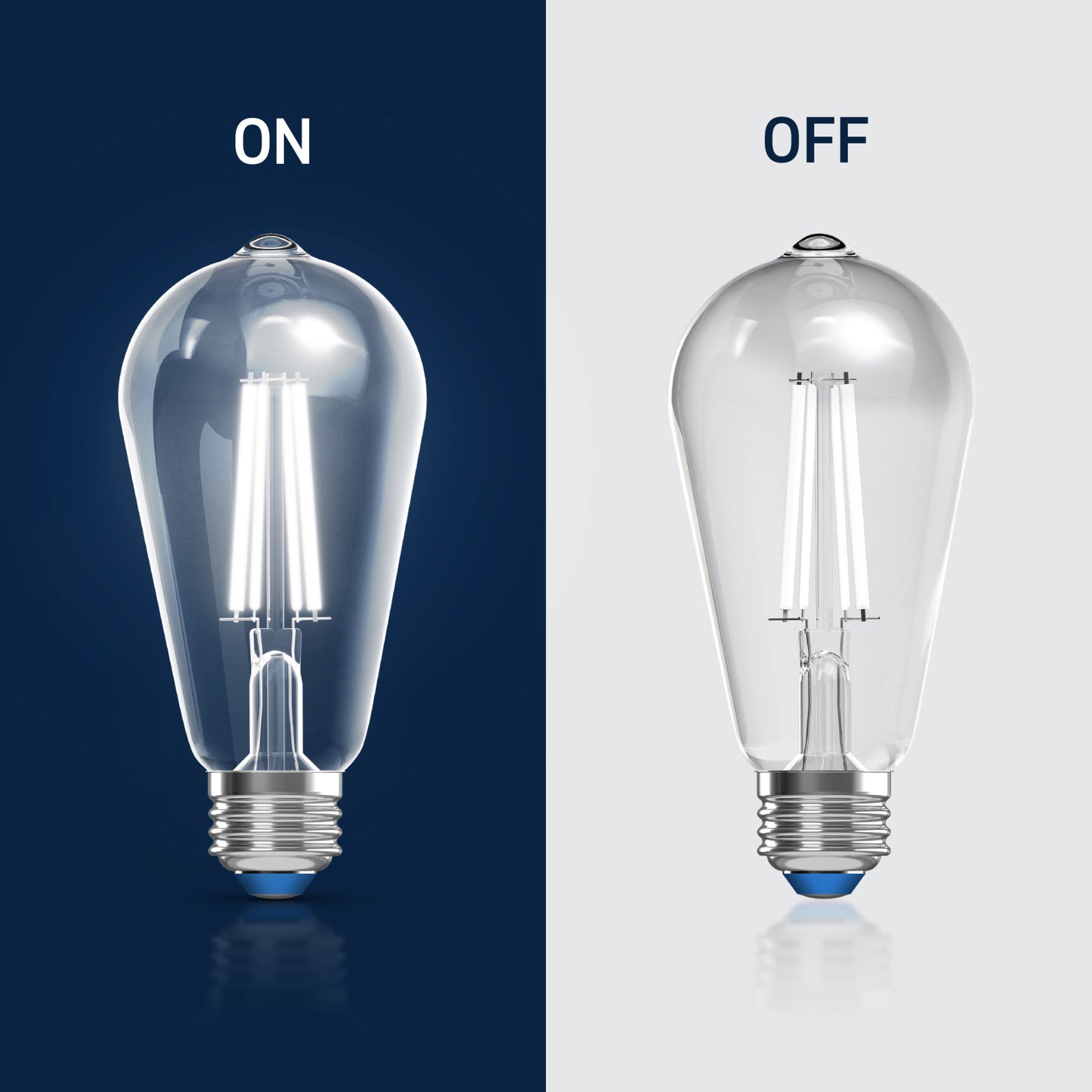 60W Replacement ST19 White Filament Daylight Medium E26 Base Dimmable LED Light Bulb (2-Pack)