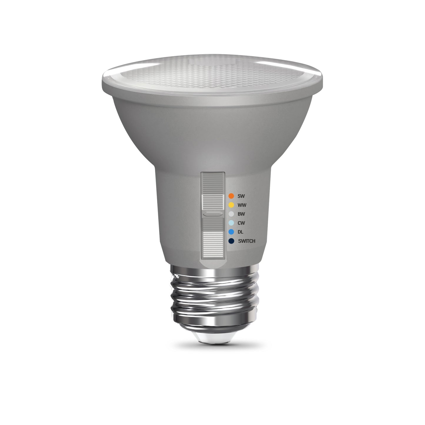 100W Replacement PAR20 Super Bright 5 Shades + Switch Mode Medium E26 Base Dimmable LED Light Bulb (2-Pack)