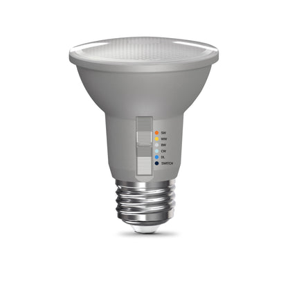 100W Replacement PAR20 Super Bright 5 Shades + Switch Mode Medium E26 Base Dimmable LED Light Bulb (2-Pack)