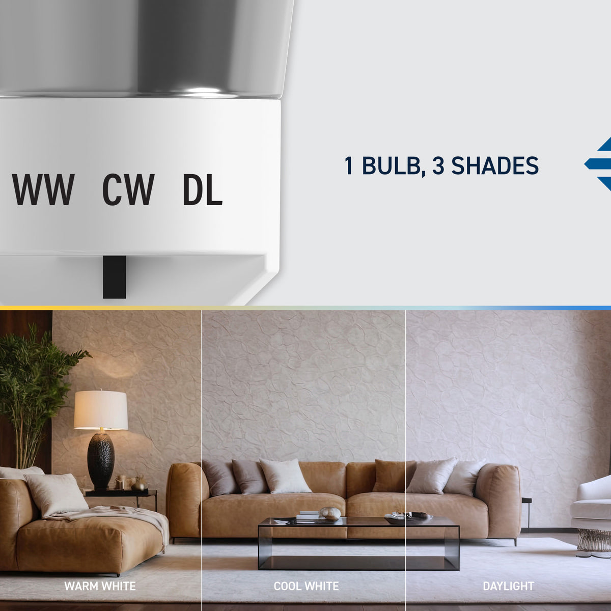 35W Replacement MR16 Switchable White Twist Lock GU10 Base Dimmable LED Light Bulb (3-Pack)