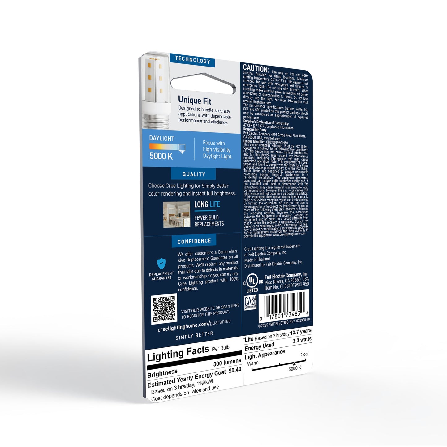 40W Replacement T9 Daylight E26 Base LED Appliance Bulb