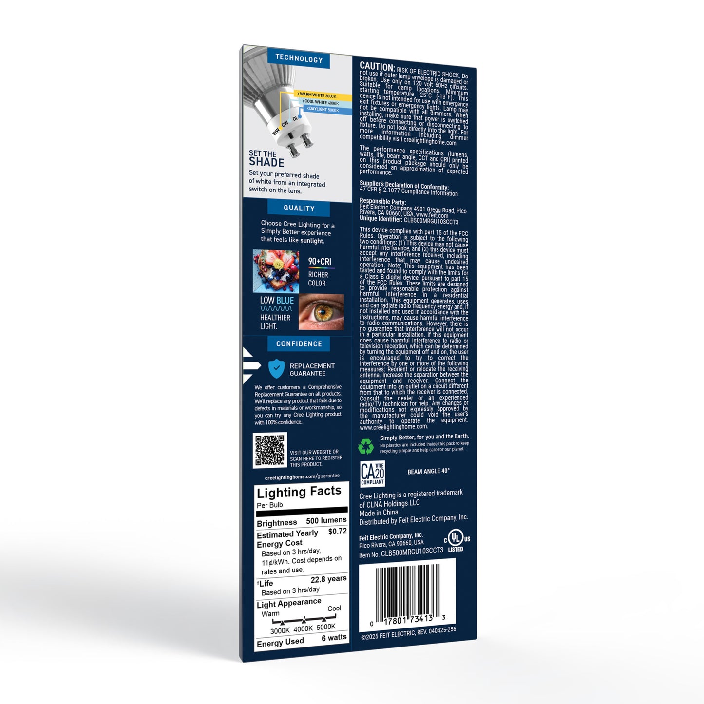 50W Replacement MR16 Switchable White Twist Lock GU10 Base Dimmable LED Light Bulb (3-Pack)