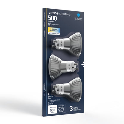 50W Replacement MR16 Switchable White Twist Lock GU10 Base Dimmable LED Light Bulb (3-Pack)