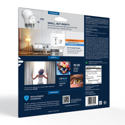 60W Replacement Mini Switchable White Medium E26 Base Dimmable LED Light Bulb (3-Pack)