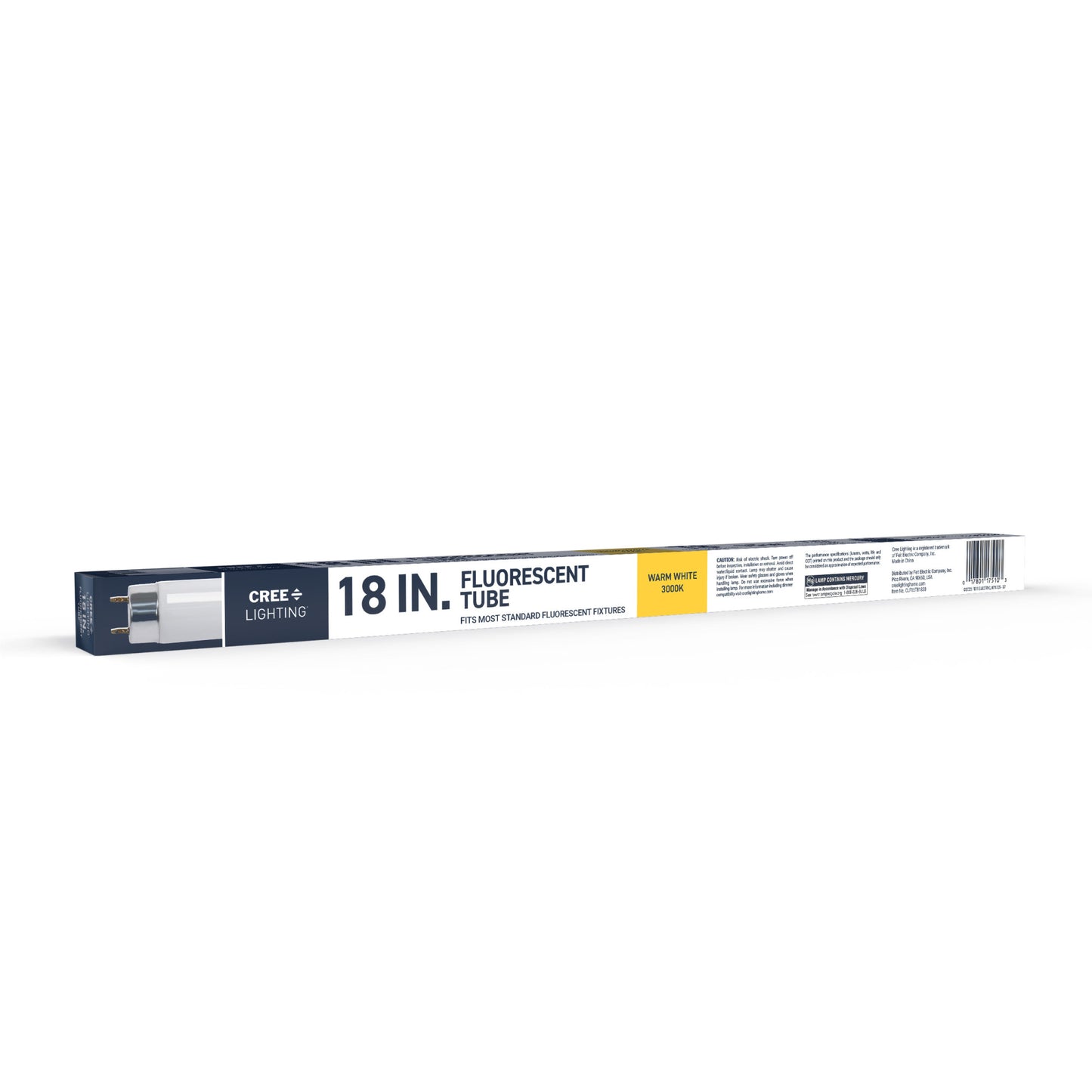 15W 18in T8 Warm White G13 Base Non-Dimmable Linear Fluorescent Light Tube