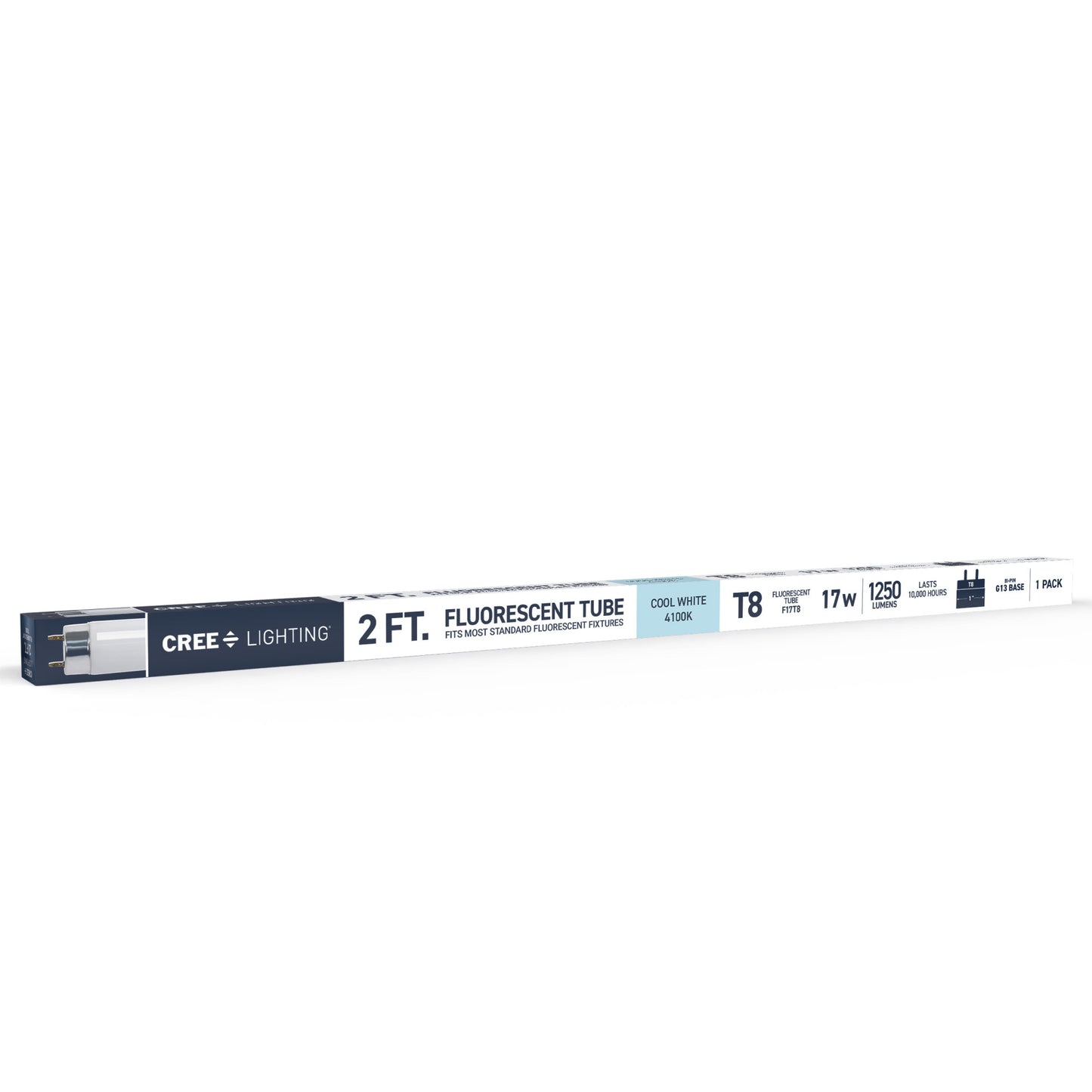 17W 2ft T8 Cool White Bi-Pin G13 Base Non-Dimmable Linear Fluorescent Light Tube
