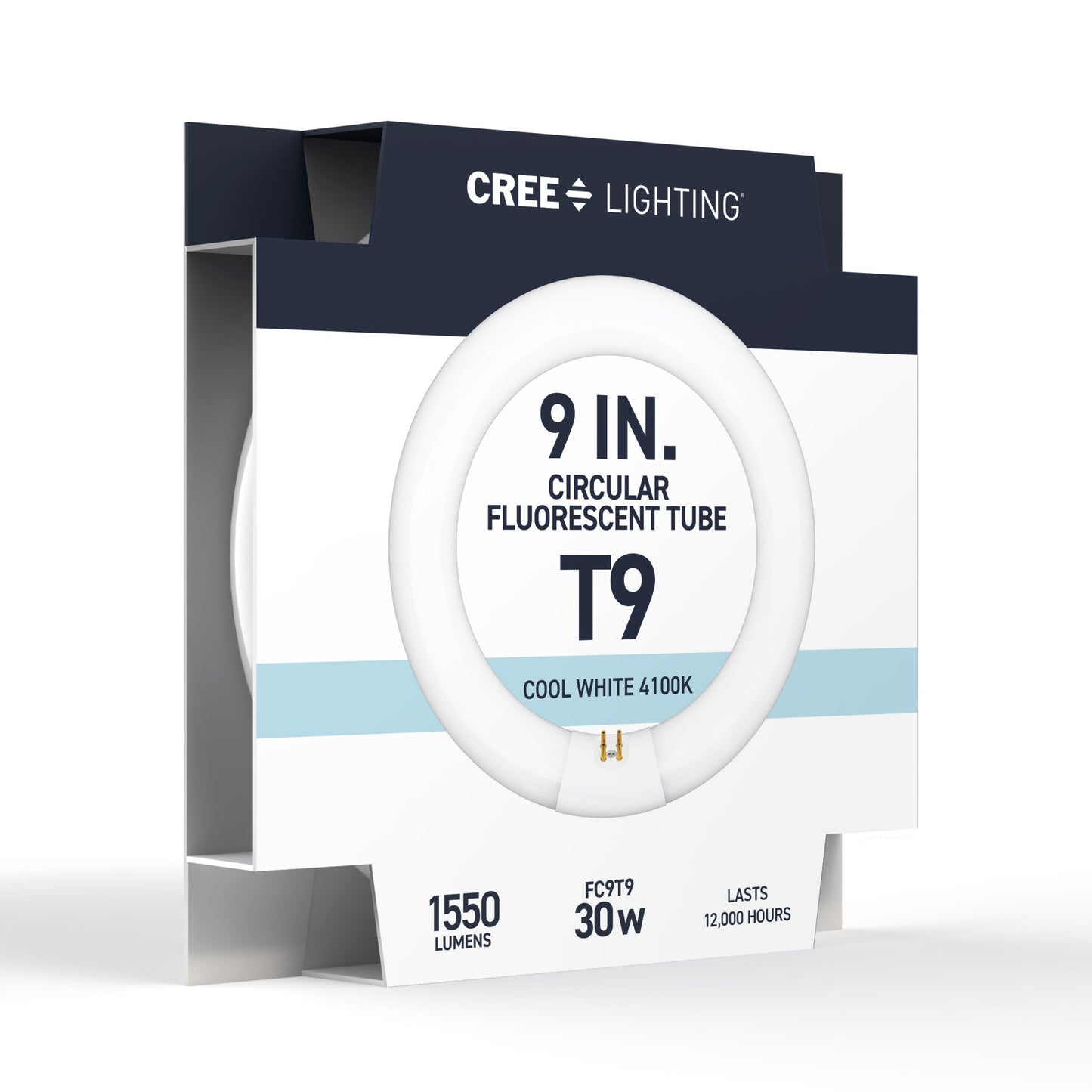 30W 9in T9 Circular Cool White 4-Pin G10q Base Non-Dimmable Fluorescent Light Tube