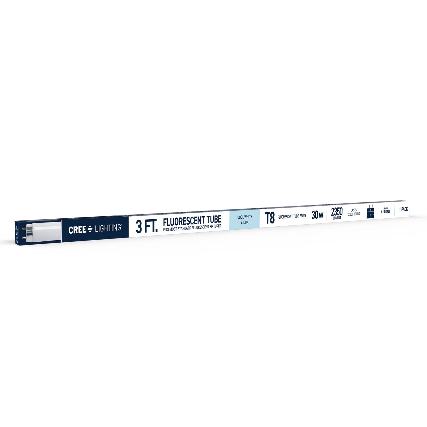 30W 3ft T8 Cool White G13 Base Non-Dimmable Linear Fluorescent Light Tube