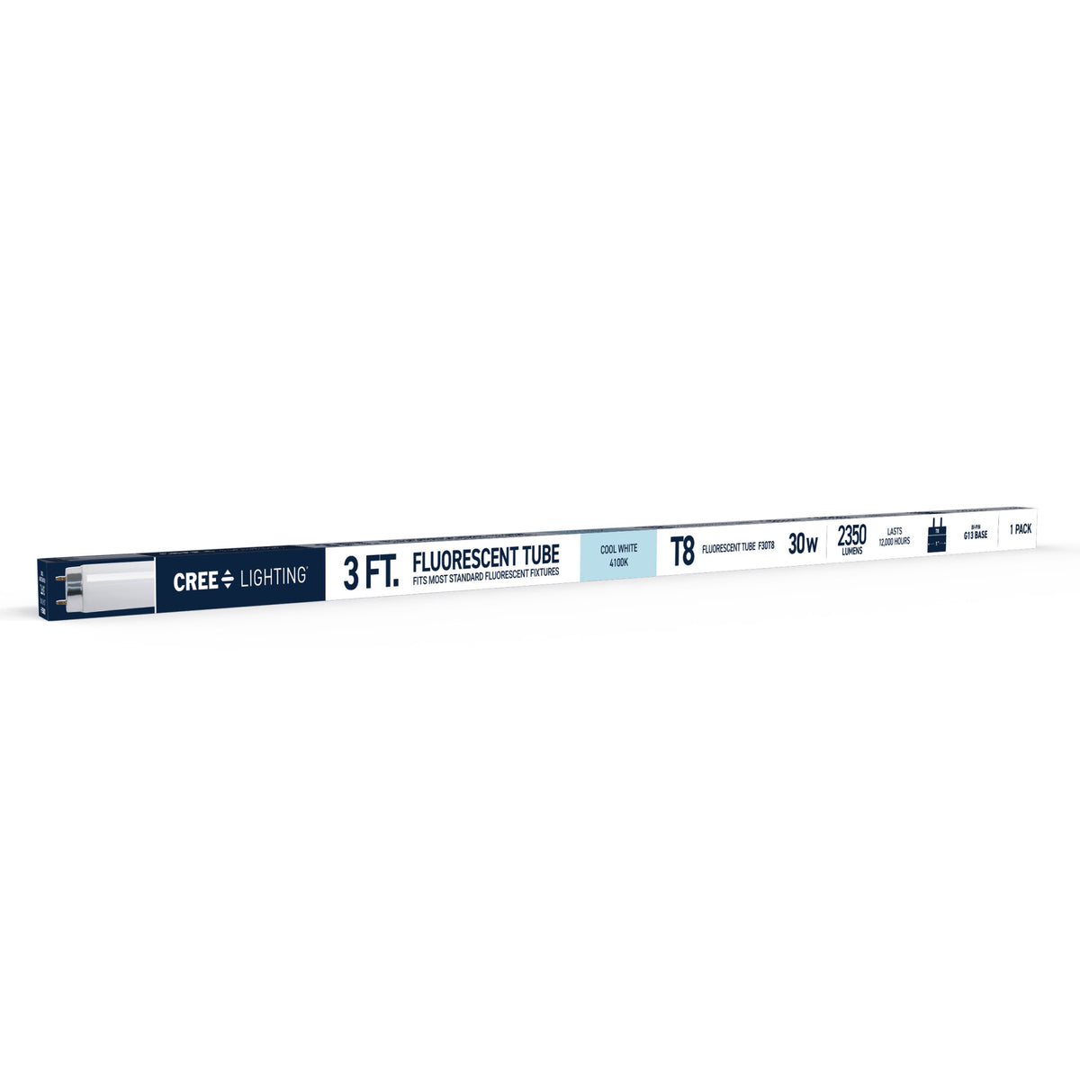 30W 3ft T8 Cool White G13 Base Non-Dimmable Linear Fluorescent Light Tube