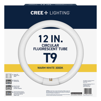 32W 12in T9 Circular Warm White G10q Base Non-Dimmable Fluorescent Light Tube