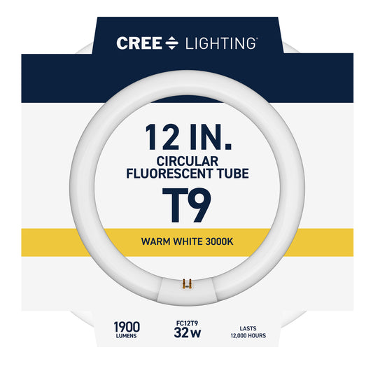 32W 12in T9 Circular Warm White G10q Base Non-Dimmable Fluorescent Light Tube