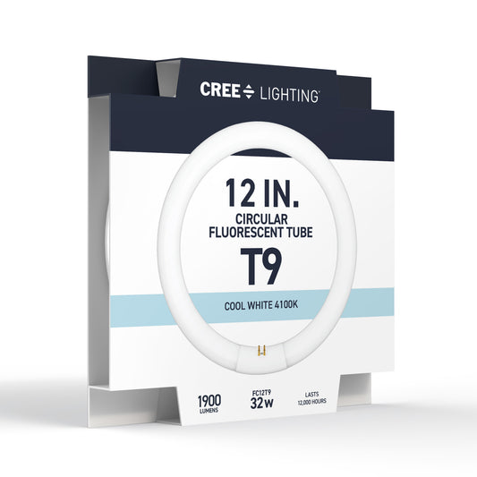32W 12in T9 Circular Cool White 4-Pin G10-Q Base Non-Dimmable Fluorescent Light Tube