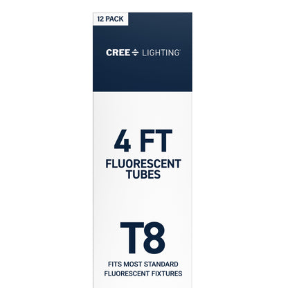 32W 4ft T8 Warm White G13 Base Non-Dimmable Linear Fluorescent Light Tube (12-Pack)