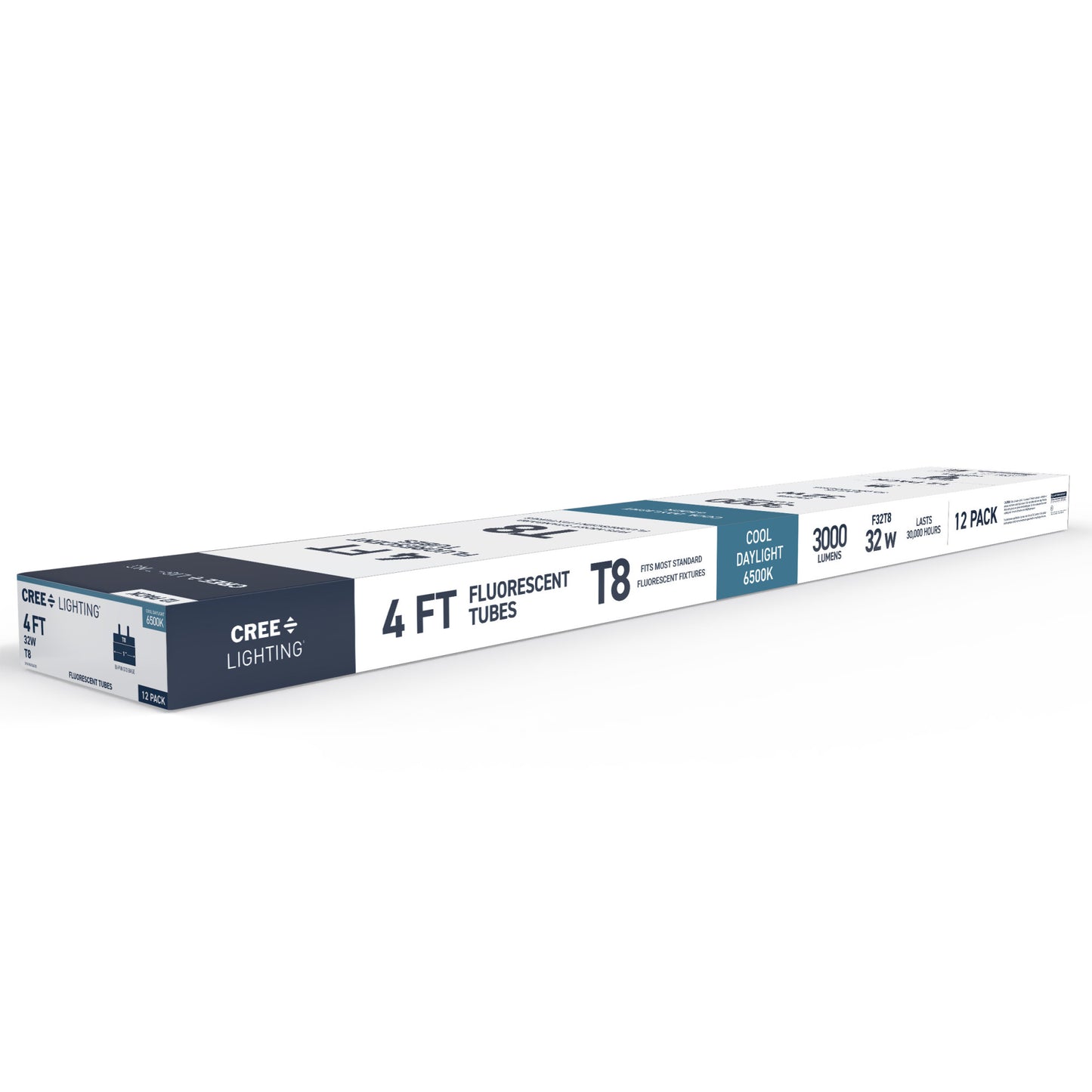 32W 4ft T8 Cool Daylight G13 Base Non-Dimmable Linear Fluorescent Light Tube (12-Pack)