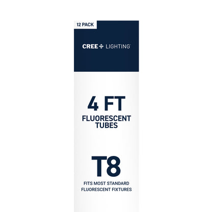 32W 4ft T8 Cool Daylight G13 Base Non-Dimmable Linear Fluorescent Light Tube (12-Pack)