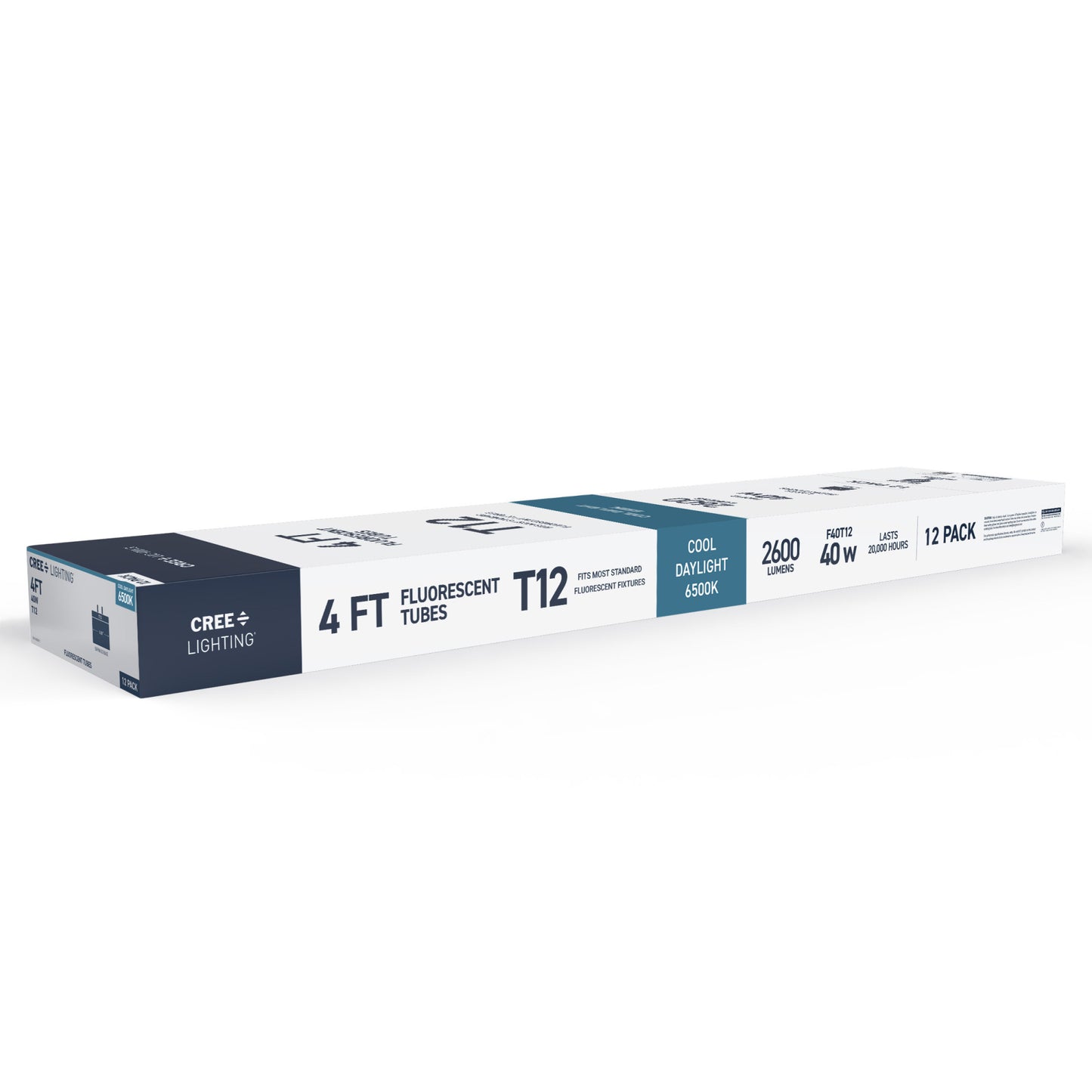 40W 4ft T12 Cool Daylight G13 Base Non-Dimmable Linear Fluorescent Light Tube (12-Pack)