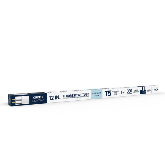 8W 12in T5 Cool White G5 Base Non-Dimmable Linear Fluorescent Light Tube