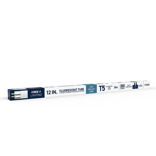 8W 12in T5 Cool Daylight G5 Base Non-Dimmable Linear Fluorescent Light Tube