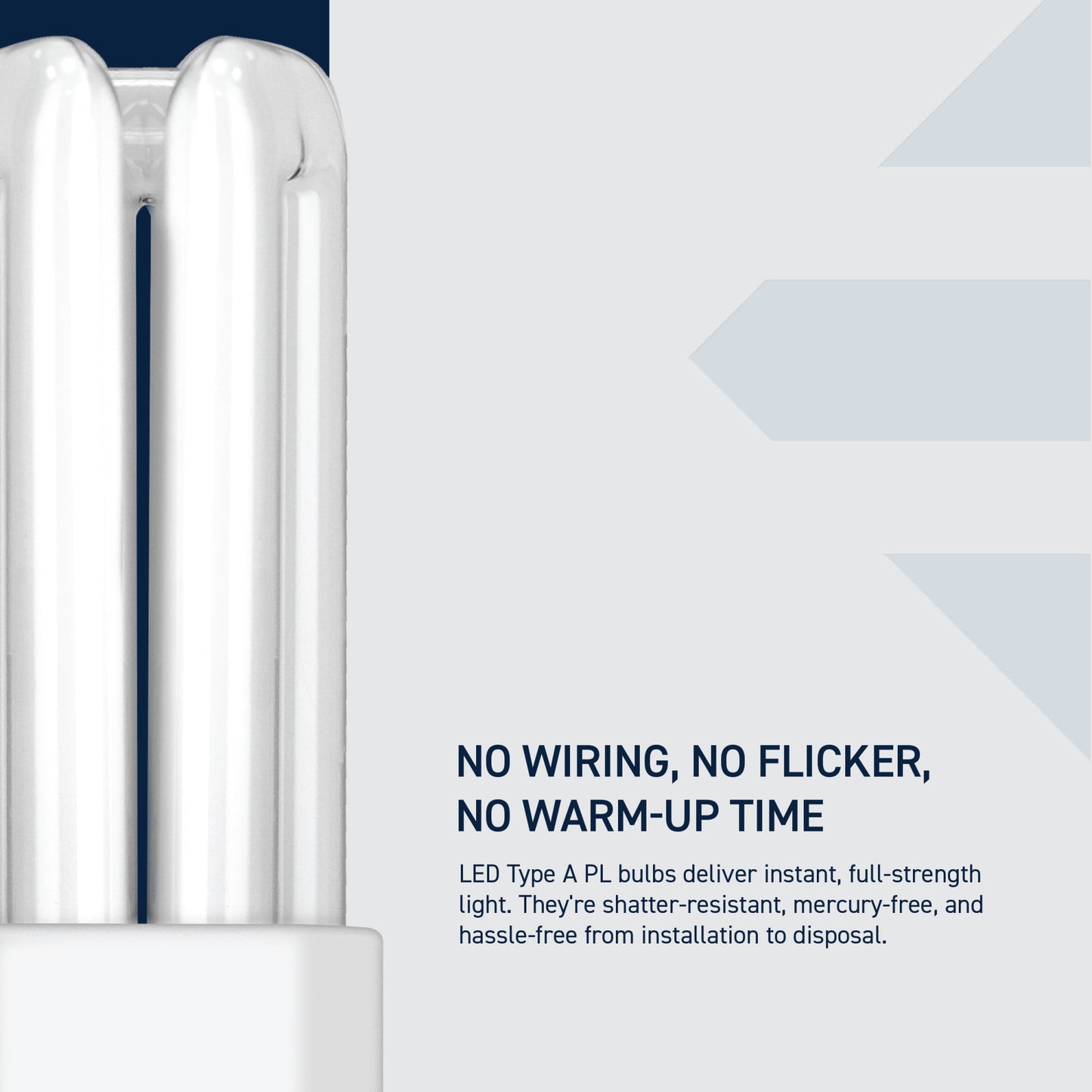 26W Triple Tube PL GX24q-3 Base Cool White Non-Dimmable CFL Light Bulb
