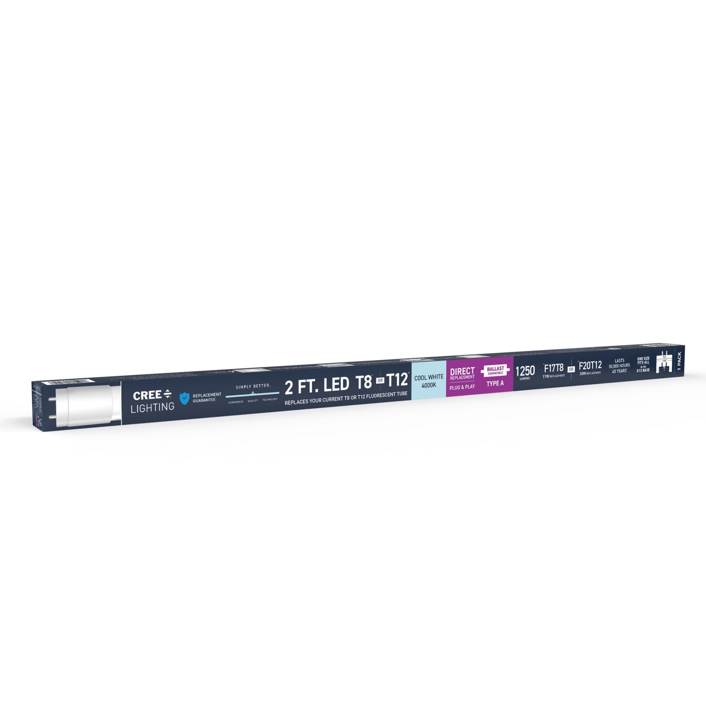 14W 2ft T8/T12 Cool Daylight G13 Base Non-Dimmable LED Linear Light Tube