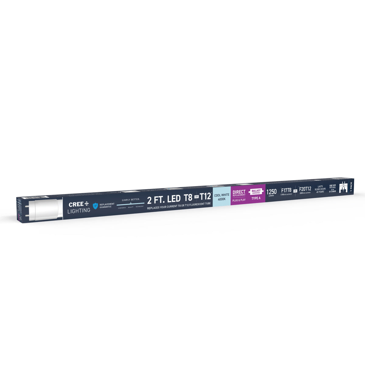 14W 2ft T8/T12 Cool Daylight G13 Base Non-Dimmable LED Linear Light Tube