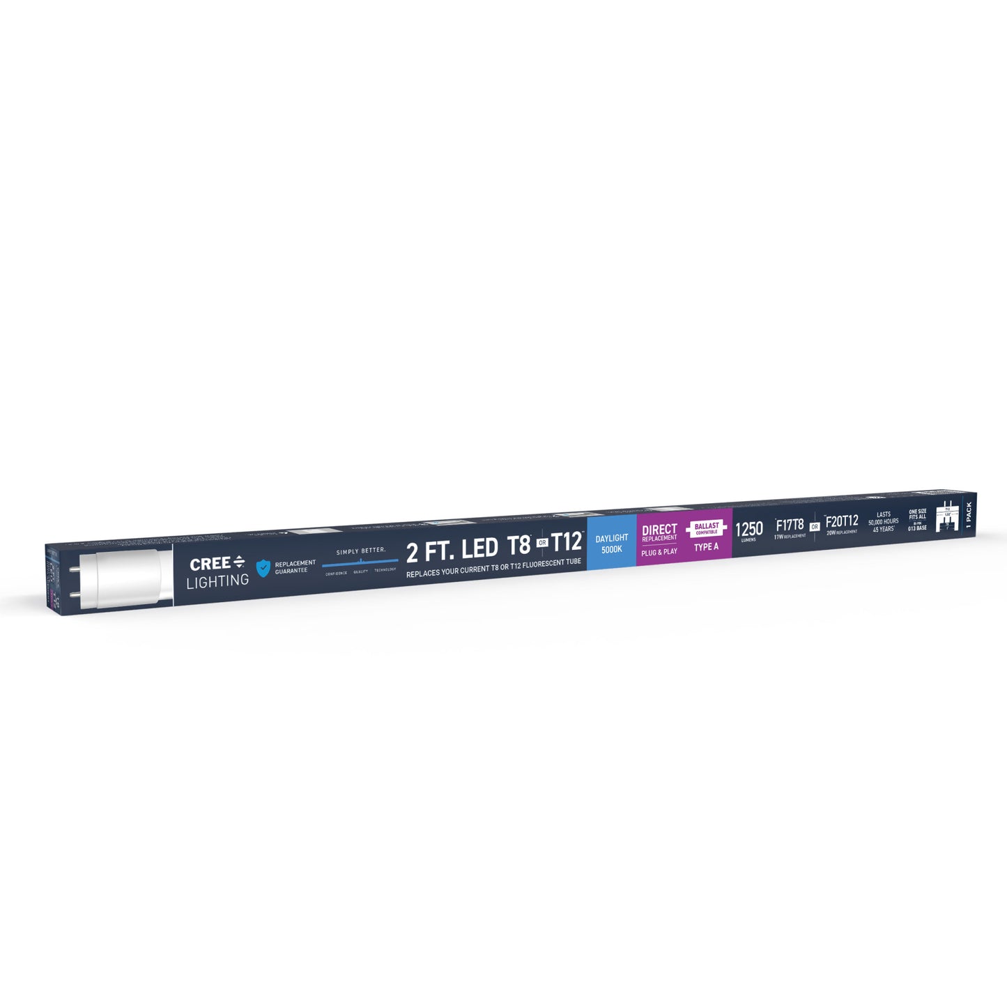 14W 2ft T8/T12 Daylight G13 Base Non-Dimmable LED Linear Light Tube