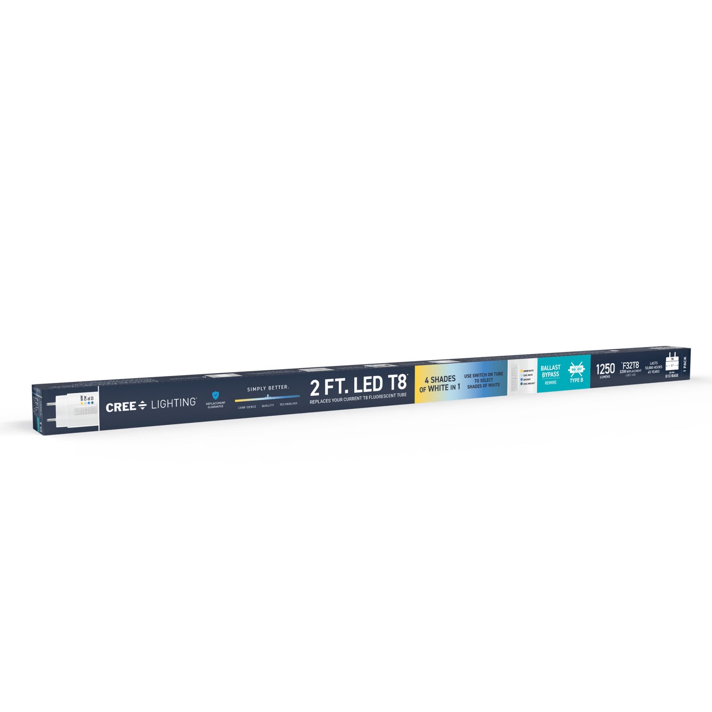 14W 2ft T8 Switchable White G13 Base Non-Dimmable LED U-Bend Light Tube