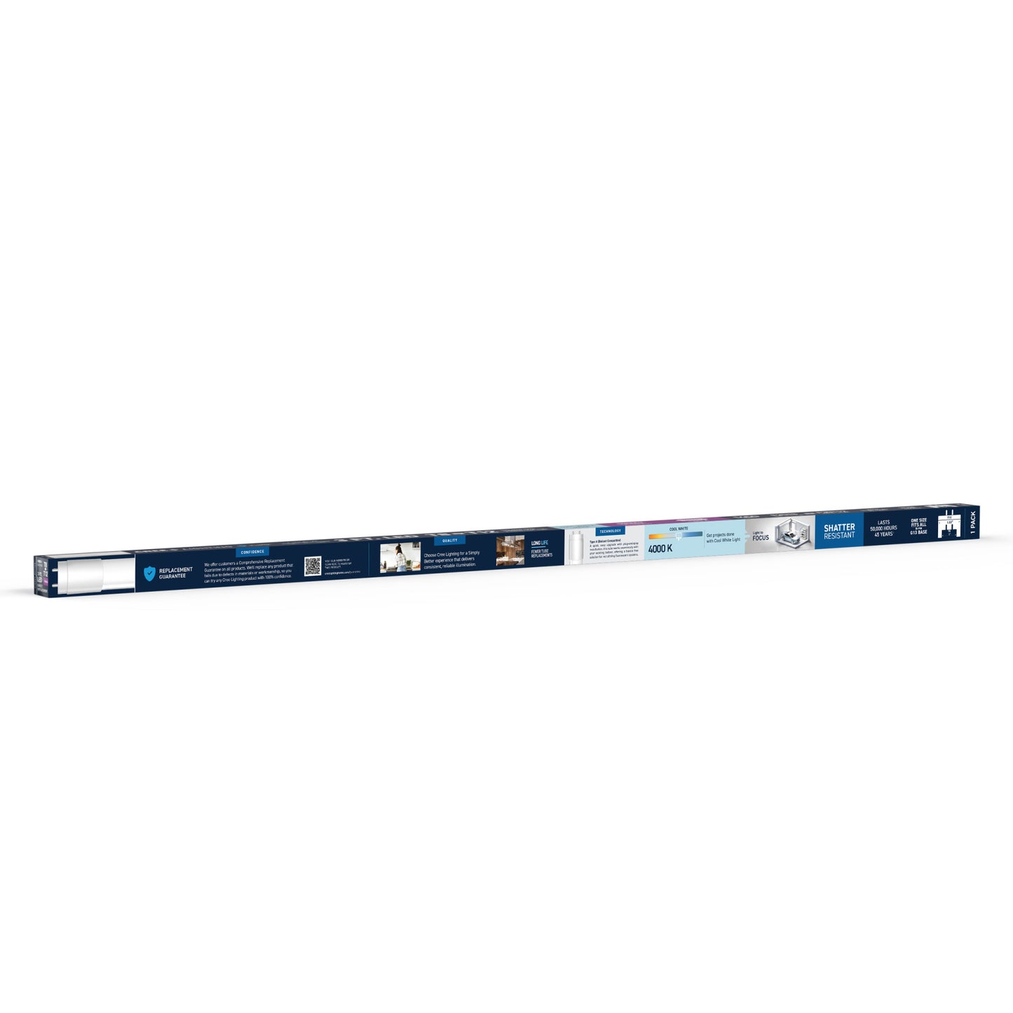 16W 3ft T8/T12 Cool White G13 Base Non-Dimmable LED Linear Light Tube