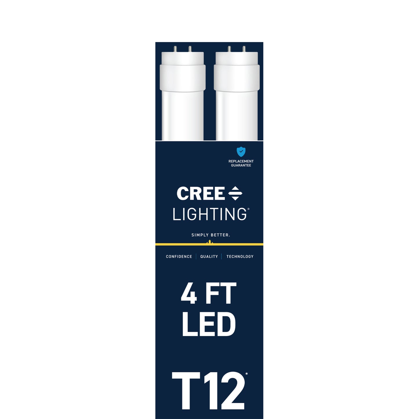 20W 4ft T12 Low Blue Warm White G13 Base Non-Dimmable LED Linear Light Tube (2-Pack)