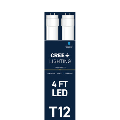 20W 4ft T12 Low Blue Warm White G13 Base Non-Dimmable LED Linear Light Tube (2-Pack)