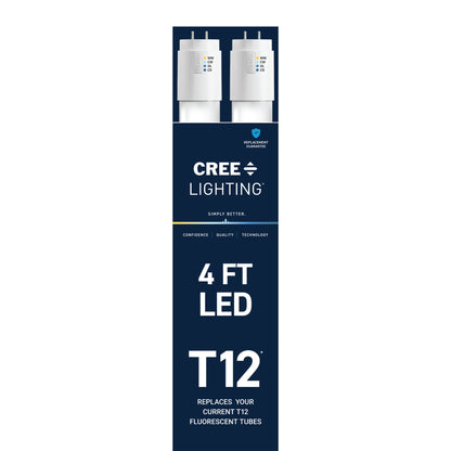 18W 4ft T12 Switchable White G13 Base Non-Dimmable LED Linear Light Tube (2-Pack)